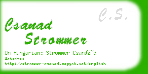 csanad strommer business card